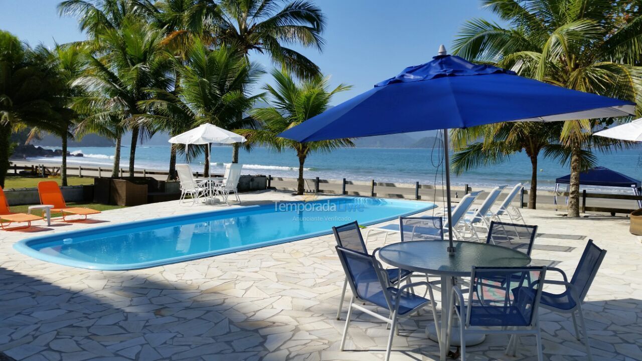 Casa Para Alugar Em Ubatuba Para Temporada Praia Da Fortaleza Casa P Na Areia Frente Mar