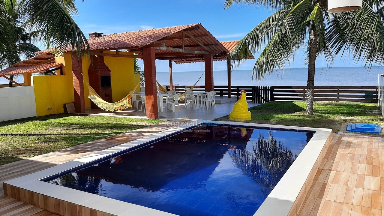 🏠 Casa Para Alugar Em Pitimbu Para Temporada Praia Azul Casa De Praia à Beira Mar Cpiscina 6832